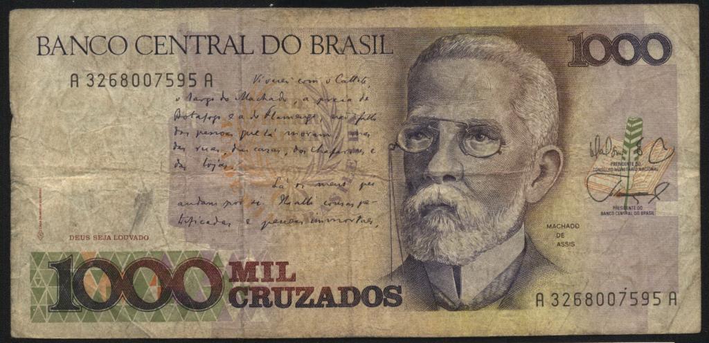 Бразилия, 1000 крузадо, 1988