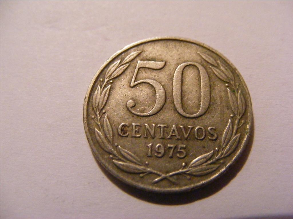 Чили 50 сентовос 1975 г.