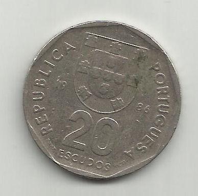 Португалия 20 эскудо 1986