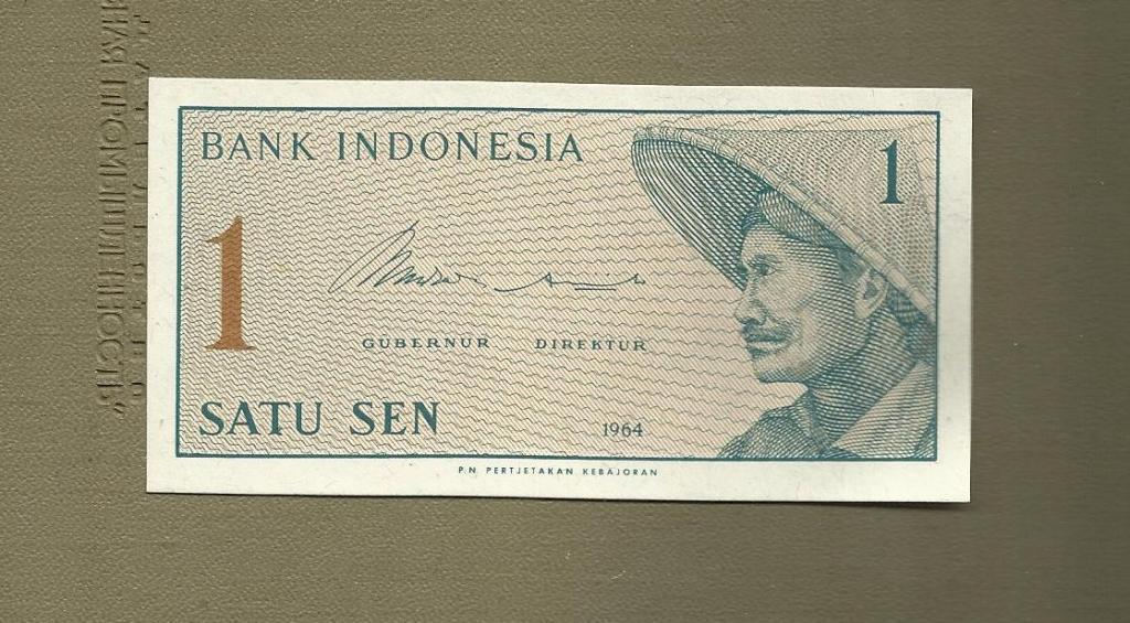 Индонезия 1 сен 1964 год UNC