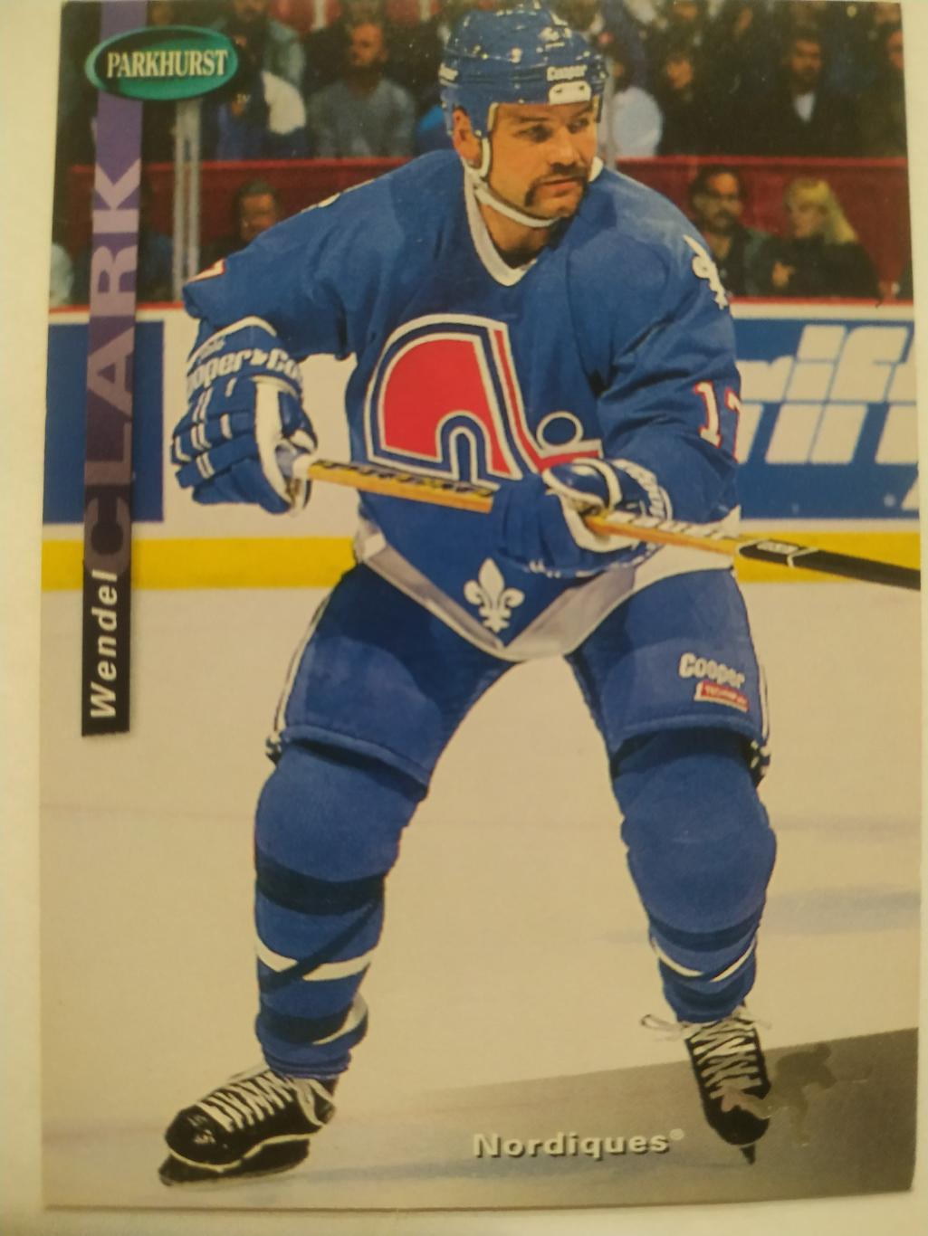 ХОККЕЙ КАРТОЧКА НХЛ PARKHURST 1994-95 NHL WENDEL CLARK QUEBEC NORDIQUES #SE146