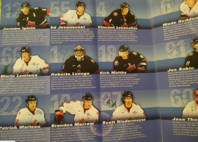 ХОККЕЙ НАБОР МЕДАЛЬОН КАНАДА 2004 КУБОК МИРА NHL TEAM CANADA WORLD CUP MEDALLION 2