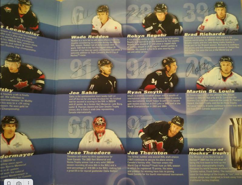ХОККЕЙ НАБОР МЕДАЛЬОН КАНАДА 2004 КУБОК МИРА NHL TEAM CANADA WORLD CUP MEDALLION 1