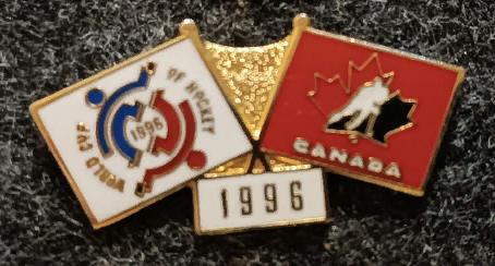 ХОККЕЙ ЗНАК КУБОК МИРА ПО ХОККЕЮ КАНАДА 1996 WORLD CUP OF HOCKEY TEAM CANADA