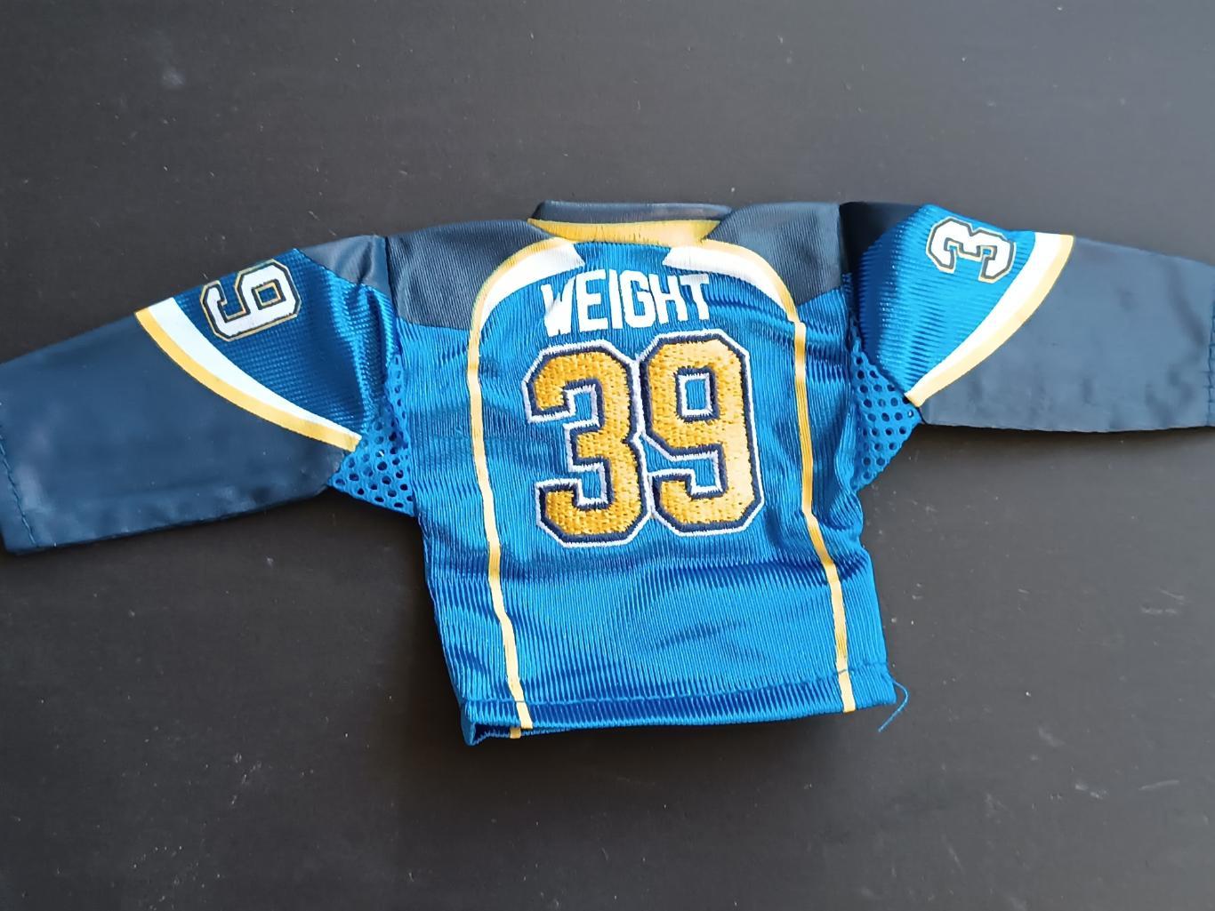ХОККЕЙ НХЛ МИНИ ФОРМА БЛЮЗ ДУГ УЭЙТ 2006 NHL MINI JERSEY DOUG WEIGHT BLUES #39 2