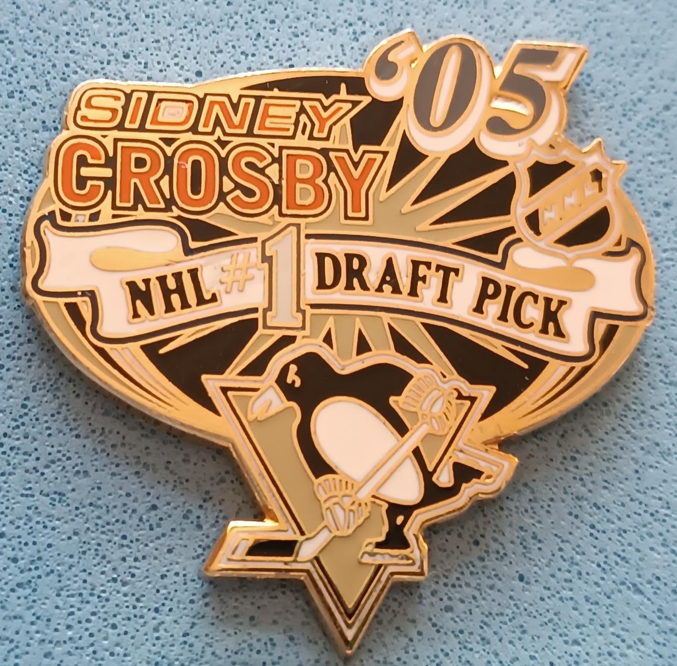 ЗНАК ХОККЕЙ НХЛ ДРАФТ СИДНИ КРОСБИ 2005 NHL DRAFT SIDNEY CROSBY PIN 1