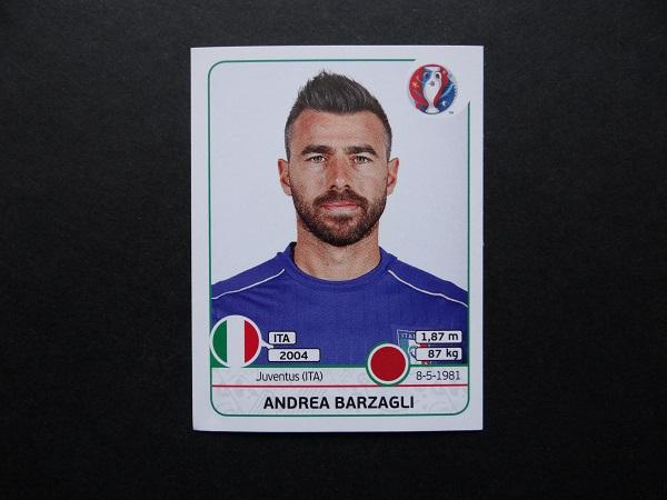 PANINI UEFA EURO 2016 №498 - Andrea Barzagli - Италия