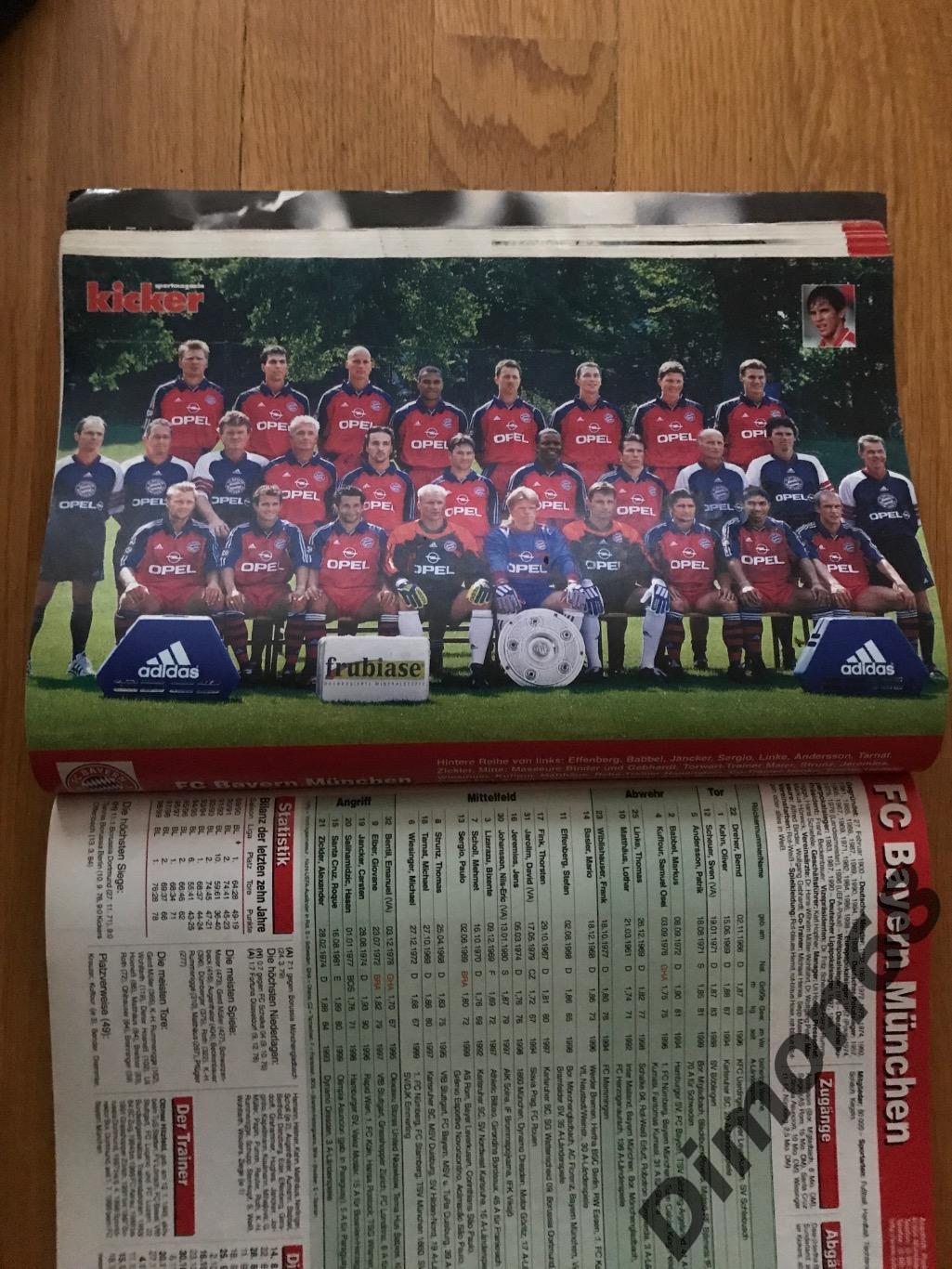 Kicker Bundesliga сезон 1999/2000г отсутствует центральный постер 1
