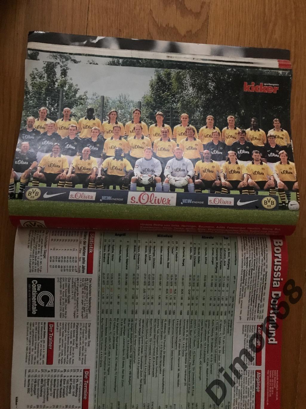 Kicker Bundesliga сезон 1999/2000г отсутствует центральный постер 3