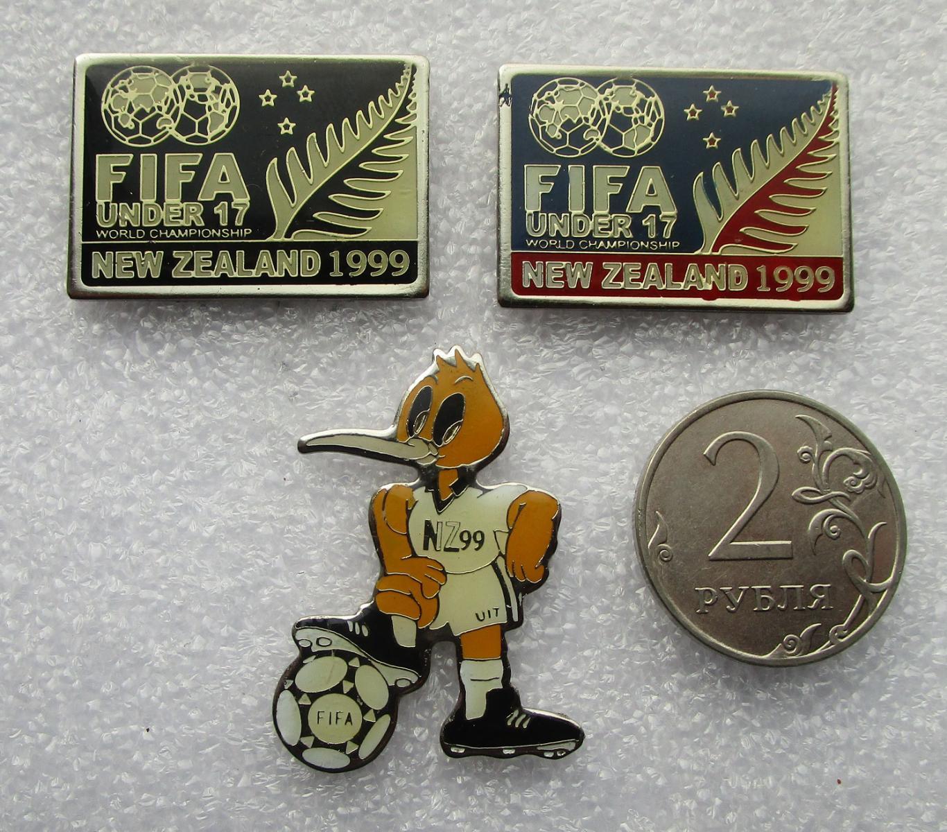 Значки. Футбол. Чемпионат мира ФИФА до 17 лет в Новой Зеландии 1999. +++