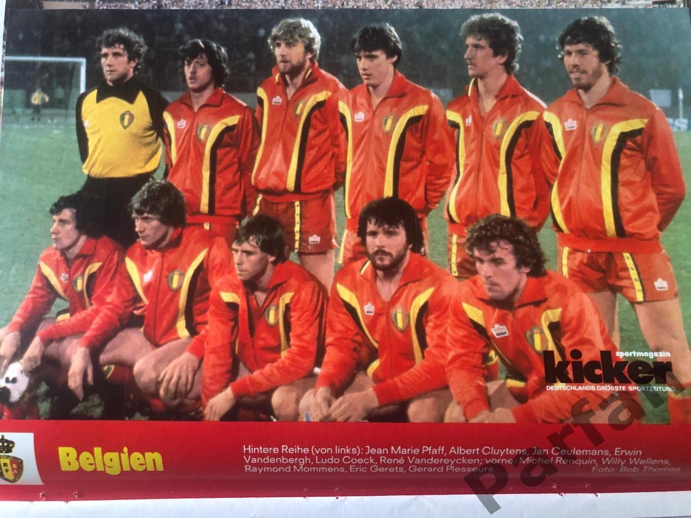 Kicker Постер Бельгія 1982
