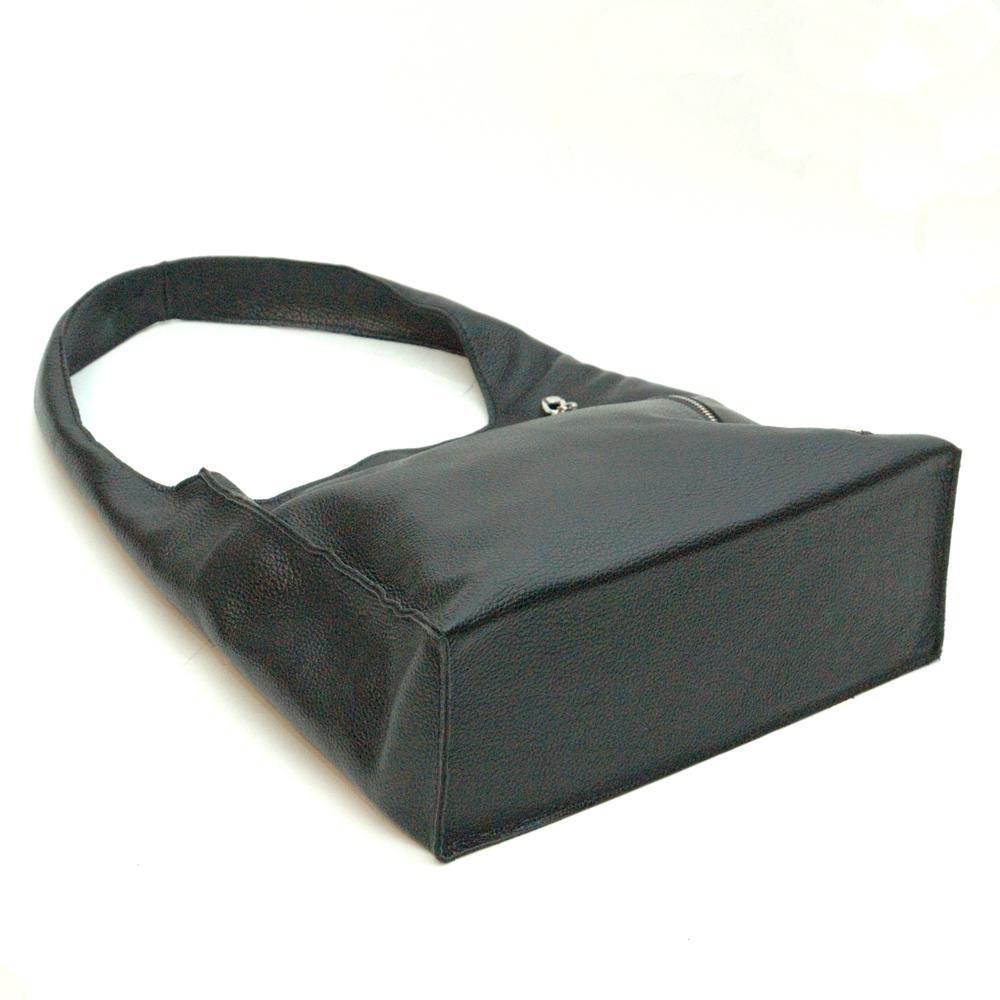 Женская кожаная сумка чёрный флотар ( М18). 3
