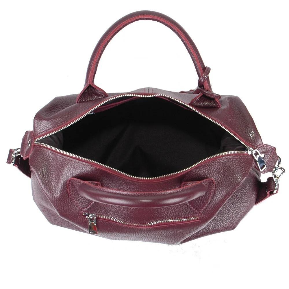 Женская сумочка из натуральной кожи виноградный флотар (М20). 4