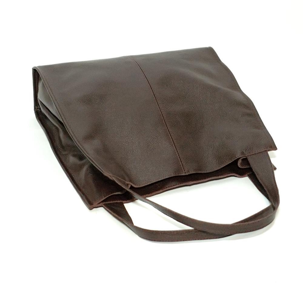 Женская кожаная сумка-шопер 12 шоколадный флотар. 3