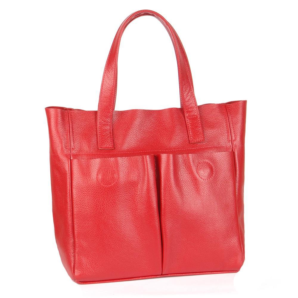 Женская кожаная сумка красный флотар (М2). 1