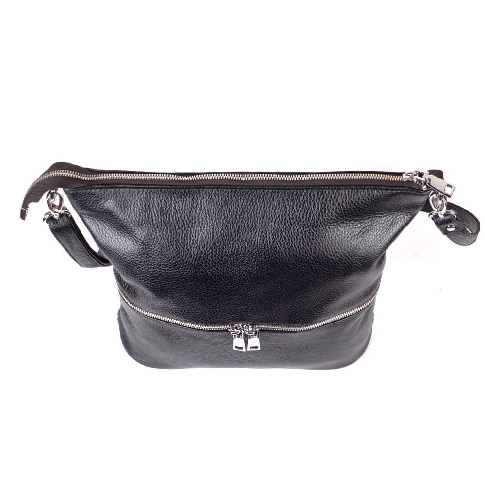 Женская сумочка из натуральной кожи кросс-боди чёрный флотар М42.. 3