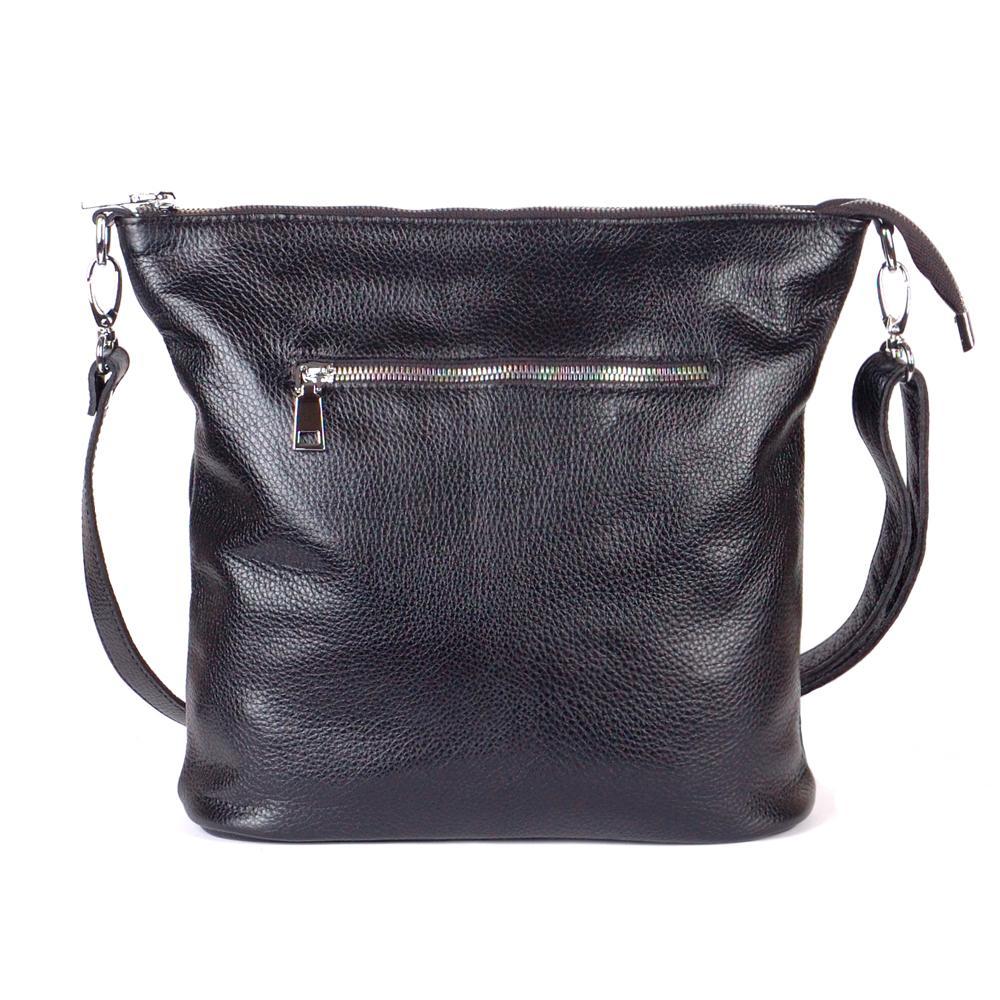 Женская сумочка из натуральной кожи кросс-боди чёрный флотар М42.. 4