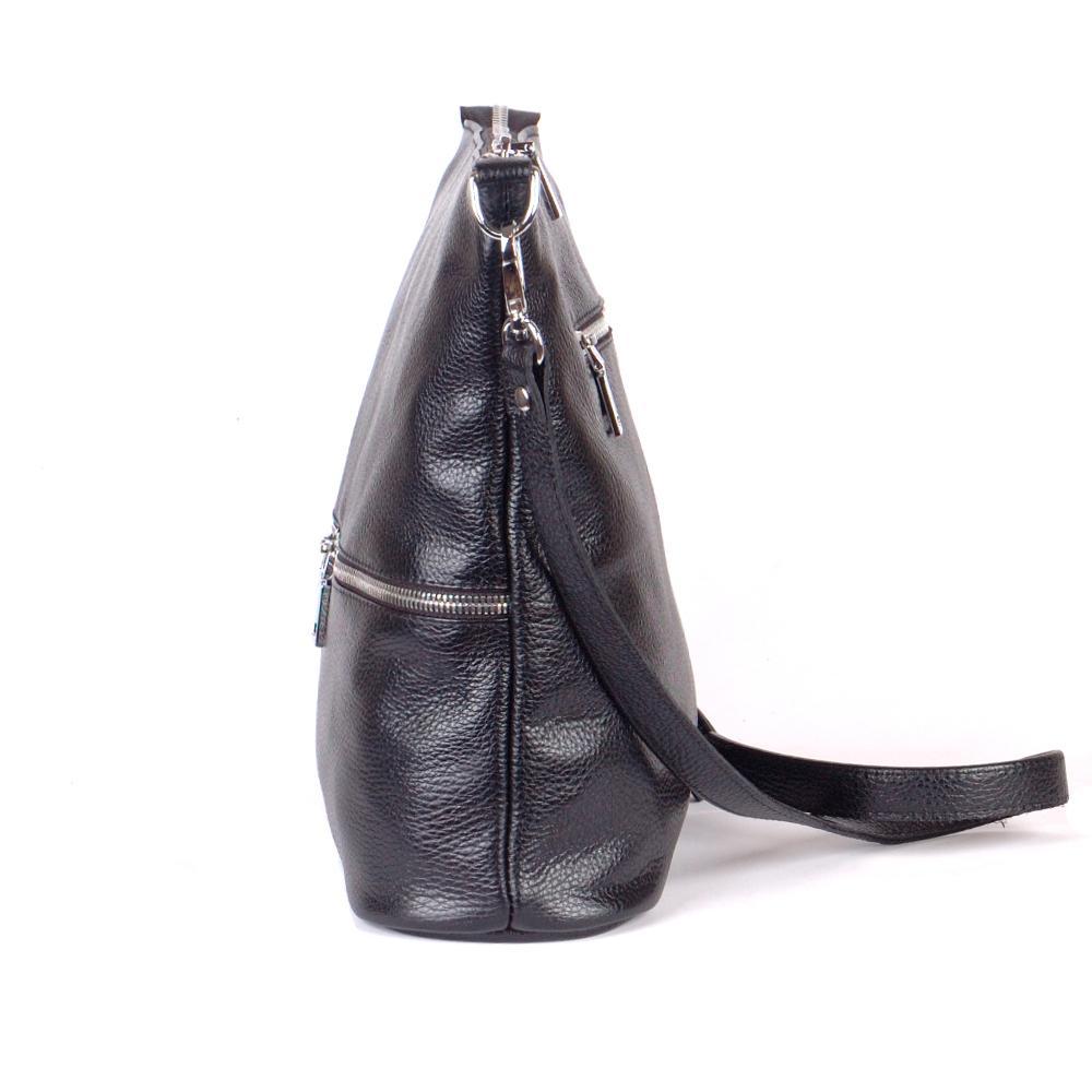 Женская сумочка из натуральной кожи кросс-боди чёрный флотар М42.. 5