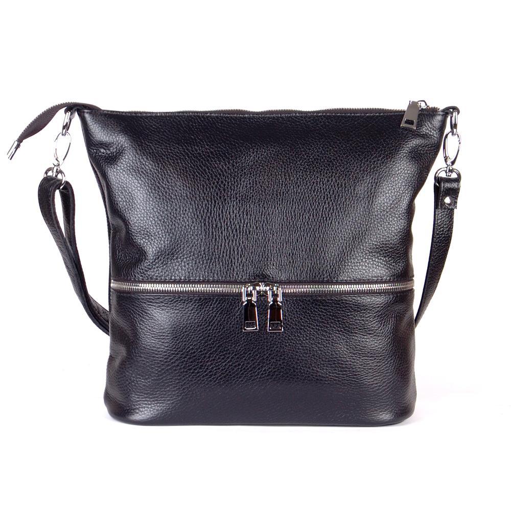 Женская сумочка из натуральной кожи кросс-боди чёрный флотар М42.. 6