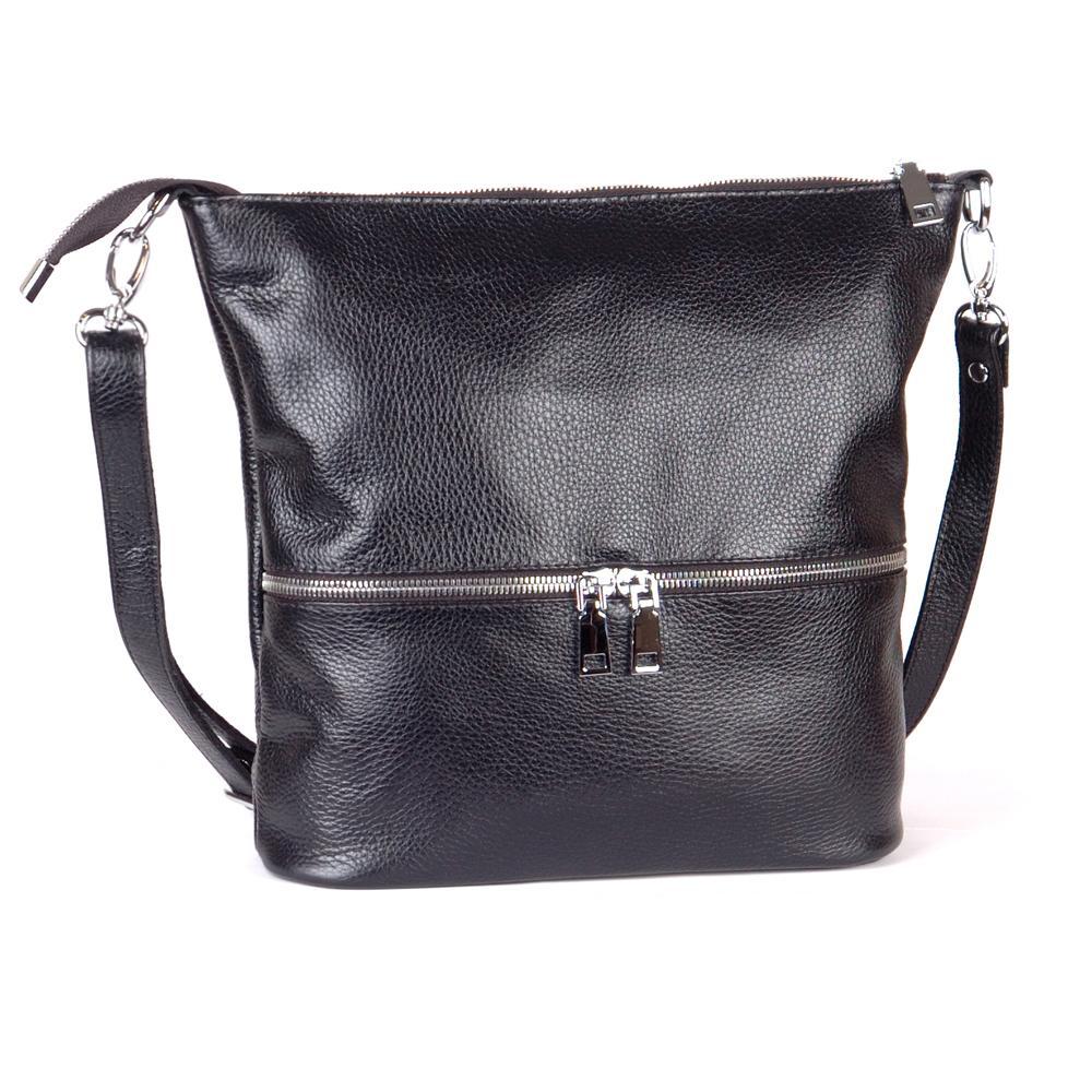 Женская сумочка из натуральной кожи кросс-боди чёрный флотар М42.. 7