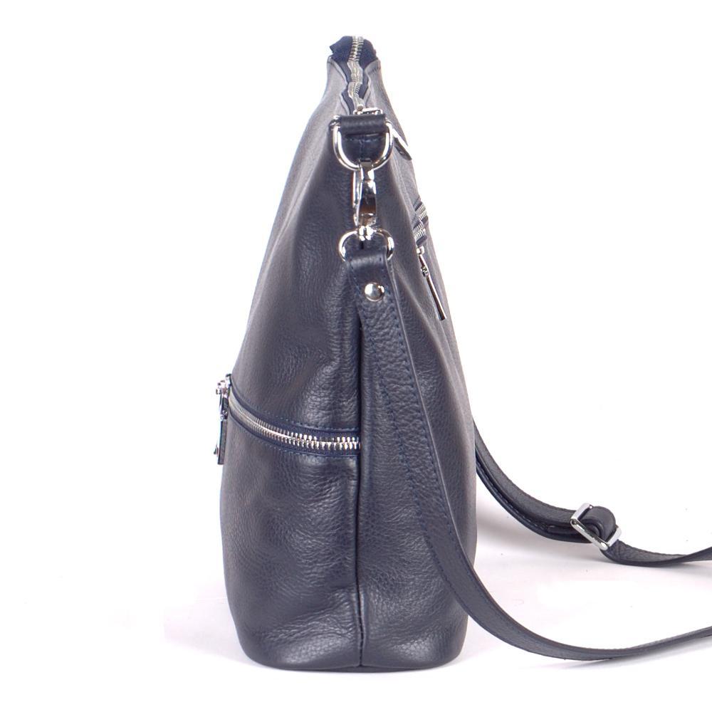Женская сумочка из натуральной кожикросс-боди синий флотар М42.. 2