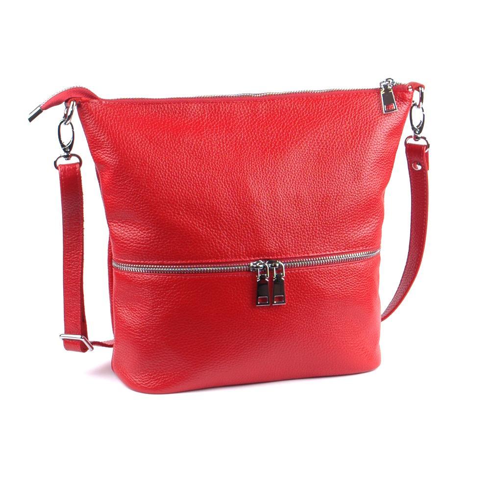 Женская сумочка из натуральной кожи кросс-боди красный флотар М42..