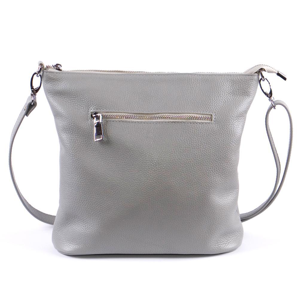Женская сумочка из натуральной кожи кросс-боди серый флотар М42.. 3