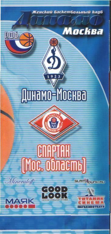 Баскетболж: ДИНАМО(Москва)-Спартак (Ногинск)- 26.4.2006(ПОфф)
