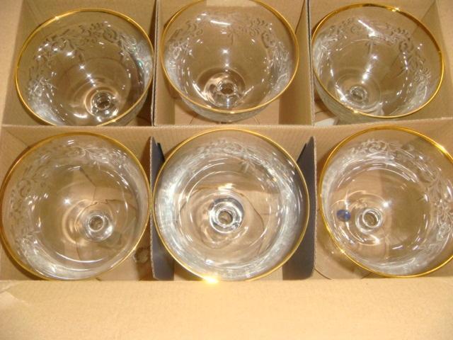 Фужеры для шампанского Bogemia 6 шт новые в коробке стекло 90х годов. 2