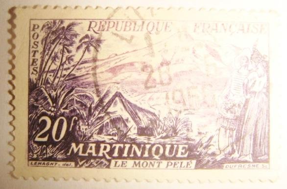 Марка Французская колония Африка остров Мартиника 1950