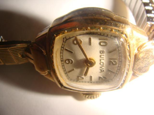 Часы серебро позолота механика Швейцария Bulova винтаж 50 х годов 1
