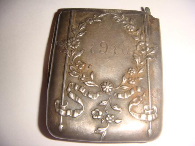 Коробок для спичек серебро 1910 год 1