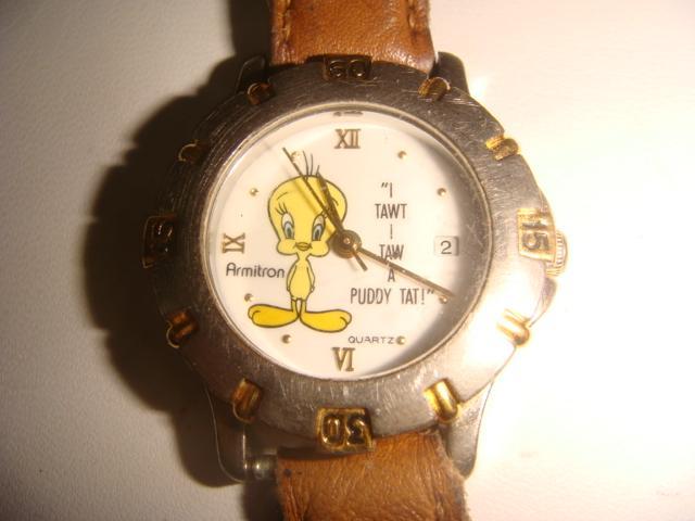 Часы с утенком Disney на коричневом ремешке винтаж