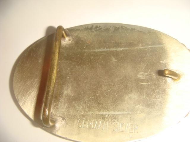 Пряжка для ремня серебро с позолотой Ковбой Германия 50х годов 3
