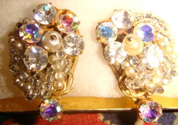 Клипсы Original by Robert Pearls&Crystals Earrings