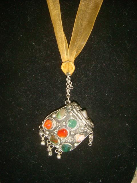 Кулон медальон для духов мельхиор Мексика винтаж