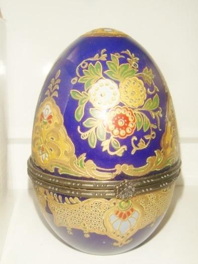 Шкатулка яйцо cloissone эмаль винтаж 80х годов 1