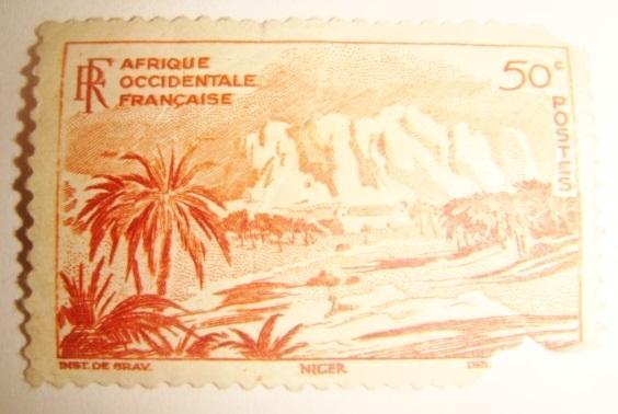 Марка Французская колония Африка Нигер 1950