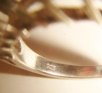 Кольцо с аквамарином и фианитами серебро винтаж 3