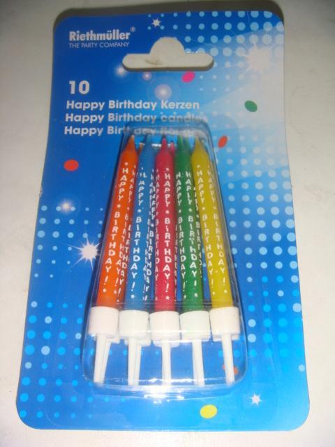 Набор свечей для торта с днем рождения Германия новые 10 штук