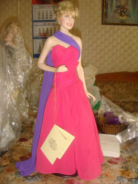 Кукла фарфор Принцесса Диана в вечернем платье винтаж 1998 год