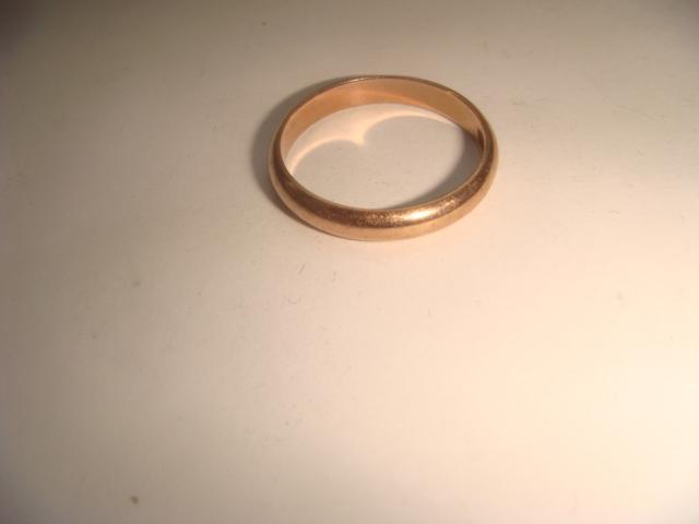 Кольцо обручальное 40х годов золото 585 проба
