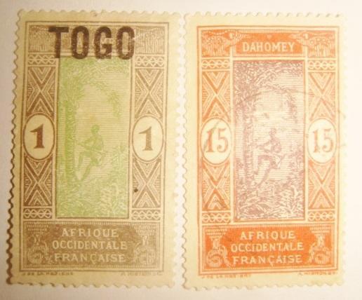Марки 2 шт Африка Того французская колония 1928 год