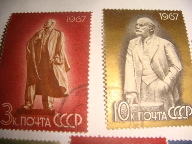 Марки Ленин 7 шт винтаж 1966 и 1967 х гг 2
