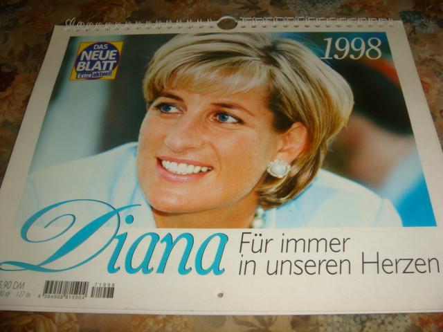 Календарь настенный памяти Принцессы Дианы Princess Diana 1998 год