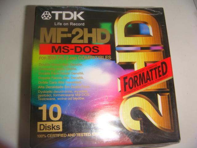 Дискеты TDK MF 2HD 10 штук новые винтаж 90х