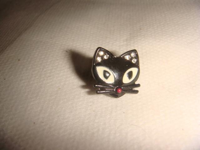 Сережка черный кот винтаж