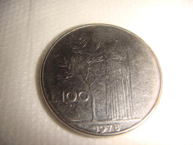 Монета 100 лир Италия 80х