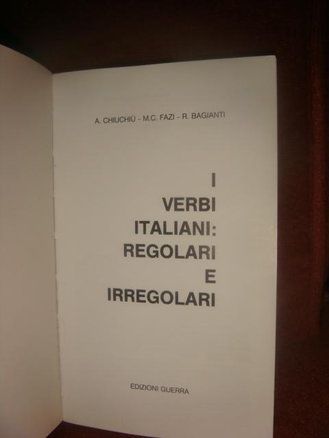 Глаголы итальянского языка 2005 год 1