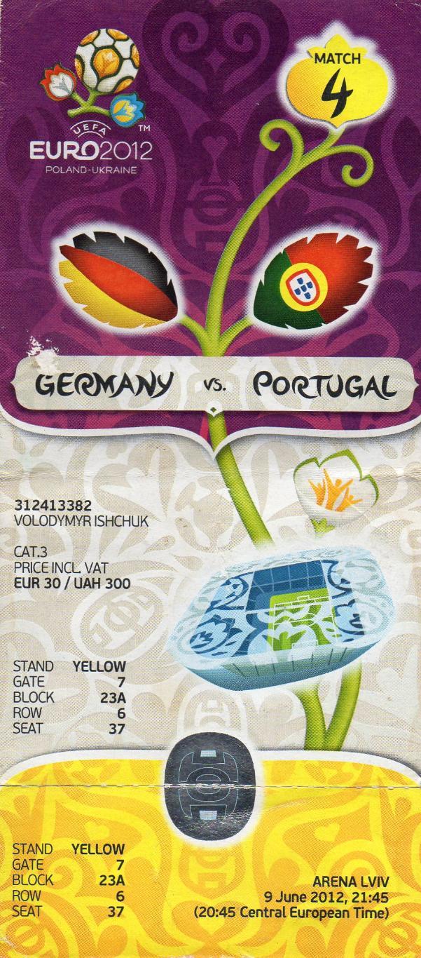 Евро 2012Германия - Португалия 9.06.
